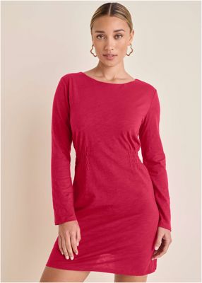 Smock Waist Mini Dress - Granita