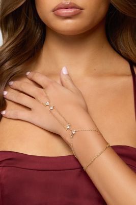 Rhinestone Layered Hand Chain