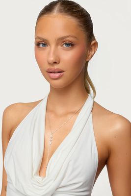 Rhinestone Cascading Necklace