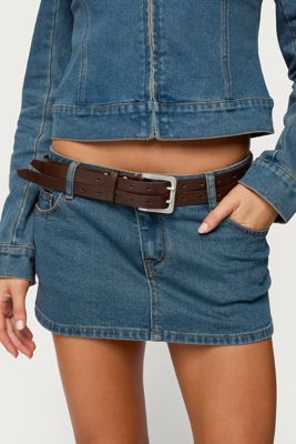 Double Look Faux Leather Belt