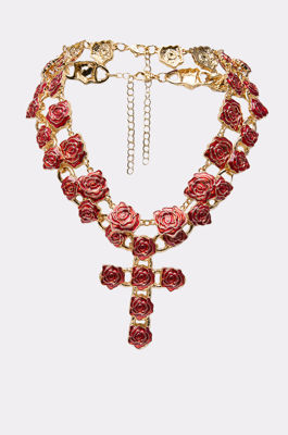 Roses Are Red Necklace Set