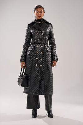 Madison Ave Quilted Trench