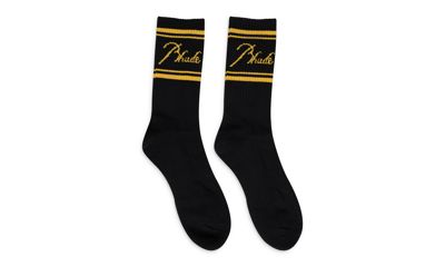 Script Logo Socks "black/Yellow"