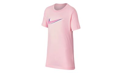 Sportswear Triple Swoosh Tee GS "pink / White" Cu4572 654