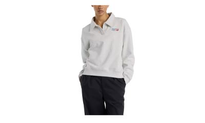 French Terry Polo Sweatshirt Wmns "ash Heather" Wt51513ahh