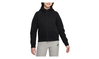 Sportswear Tech Fleece Girls' Full-Zip Hoodie GS "black / Black / Black" Fd2979 010