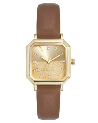 Octagonal Case Strap Watch