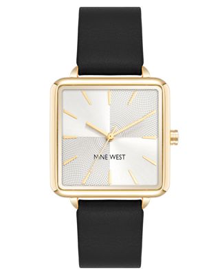 Square Case Smooth Strap Watch