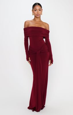 Vanessa Maxi Dress ~ Cabernet Red