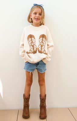 Little Stay Awhile Sweater ~ Cowboy Boot Knit