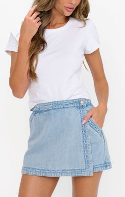 Wyatt Wrap Mini Skort ~ Twister Blue