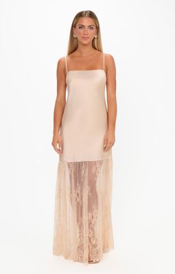 Vanity Dress ~ Champagne Luxe Satin