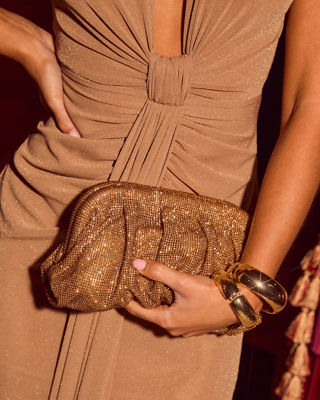 Party Standard Rhinestone Pouch Clutch