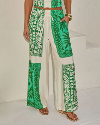 Relaxed Riviera Tropical Print Relaxed Drawstring Pant