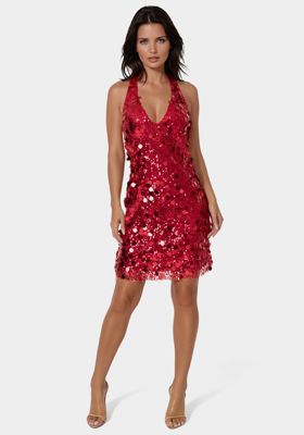 Medallion Halter Mini Dress