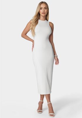 Rib Sleeveless Midi Dress