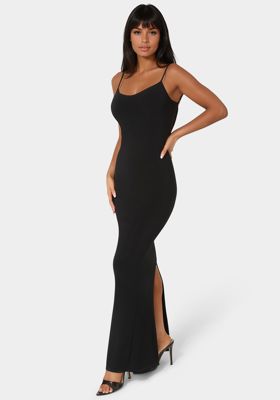 Backless Lace Inset Maxi Dress