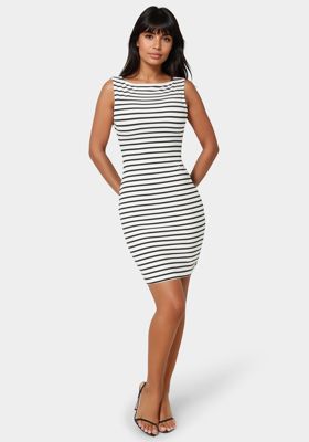 Stripe Rib Bodycon Dress