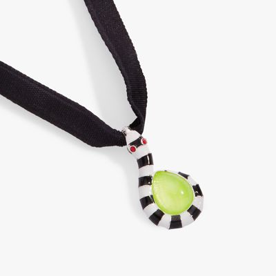 Beetlejuice™ Sandworm Pendant Adjustable Ribbon Choker Necklace