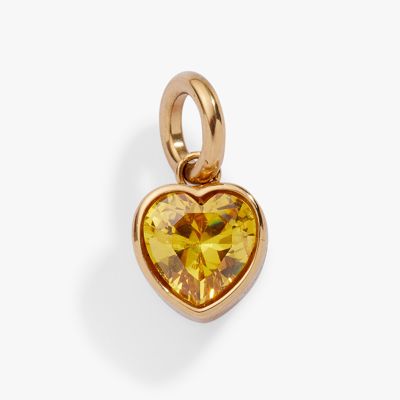 November 'balance' Heart Birthstone Charm