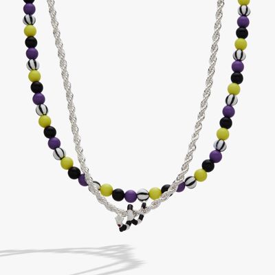 Beetlejuice™ Sandworm Layered Beaded Necklace