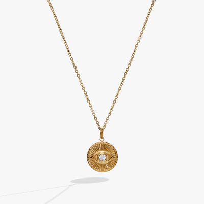 Evil Eye Crystal Pendant Necklace