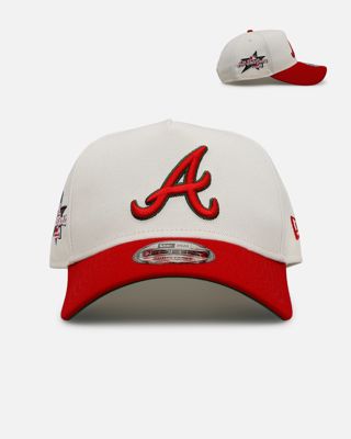 New Era Atlanta Braves 'strawberry' 9forty A-Frame Snapback Chrome/Red