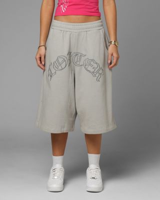 Loiter Destruct Sweat Shorts Grey