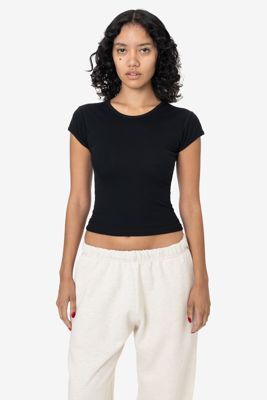 Ffr3035l - Poly Cotton Baby Rib Cap Sleeve Tee