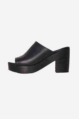 Woodsndl05 - Leather Platform Mule
