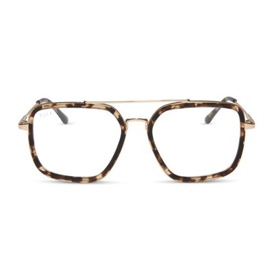 Jordan - Espresso Tortoise + Blue Light Technology Glasses