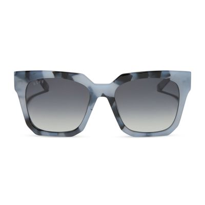 Ariana - Retro Blue Tortoise + Grey Gradient Sunglasses