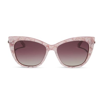 Umbridge™ - Pink Mother Of Pearl + Wine Gradient Hex Sunglasses
