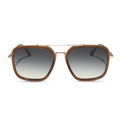 Jordan - Whiskey + Gold + Grey Gradient Sunglasses