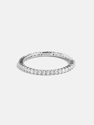 Diana Sterling Silver Eternity Ring - 2MM Stones