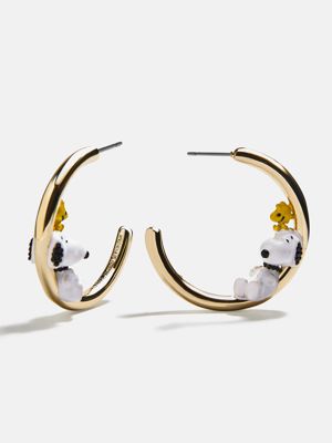 Peanuts Snoopy & Woodstock 3D Hoop Earrings - Snoopy & Woodstock