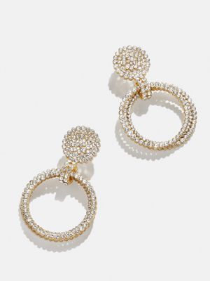 Sasha Earrings - Gold/Pavé