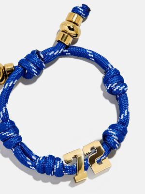 Knotty Varsity Number Custom Bracelet - Cobalt Double Digit