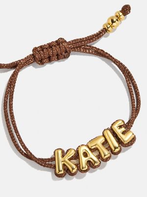 Wrapped Up Bubble Custom Cord Bracelet - Brown