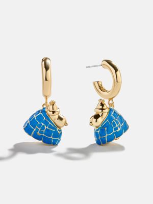 Peanuts Snoopy Puffer Jacket Earrings - Blue