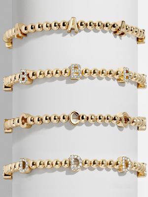 Repeating Initial Pisa Bracelet - Gold