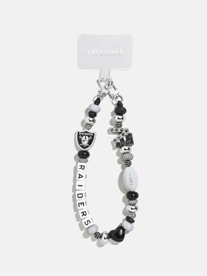 NFL Beaded Phone Charm - Las Vegas Raiders