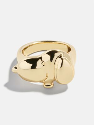 Peanuts Snoopy Statement Ring - Gold