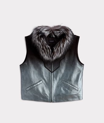 Duchess Of The Range Fur Vest :: Metallic Gradient