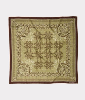 Mirrored L Silk Scarf :: Olive