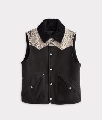 Dustin Exotic Vest :: Charcoal