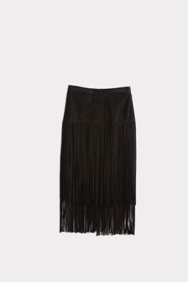 Rhiannon Fringe Skirt :: Black