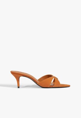 Hilda Leaf Mule Suede Sandal
