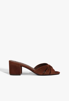 Keefa Block Mule Suede Sandal