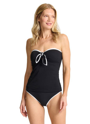 Tommy Bahama Women's Island Cays Cabana Tie Front Bandini Tankini Top